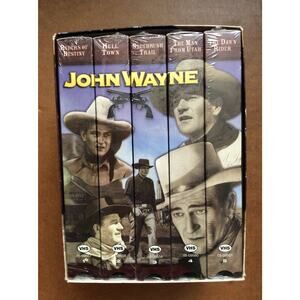 Vintage John Wayne VHS 5 Pack Collector Series Western Movie Box Set Sealed